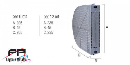 Cassetta in plastica da 185
